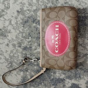 Coach Brown Wristlet